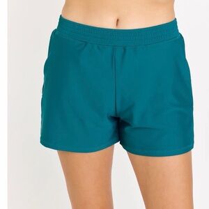 Calypsa Classic Fit Swim Shorts With Panty in Dark Jade